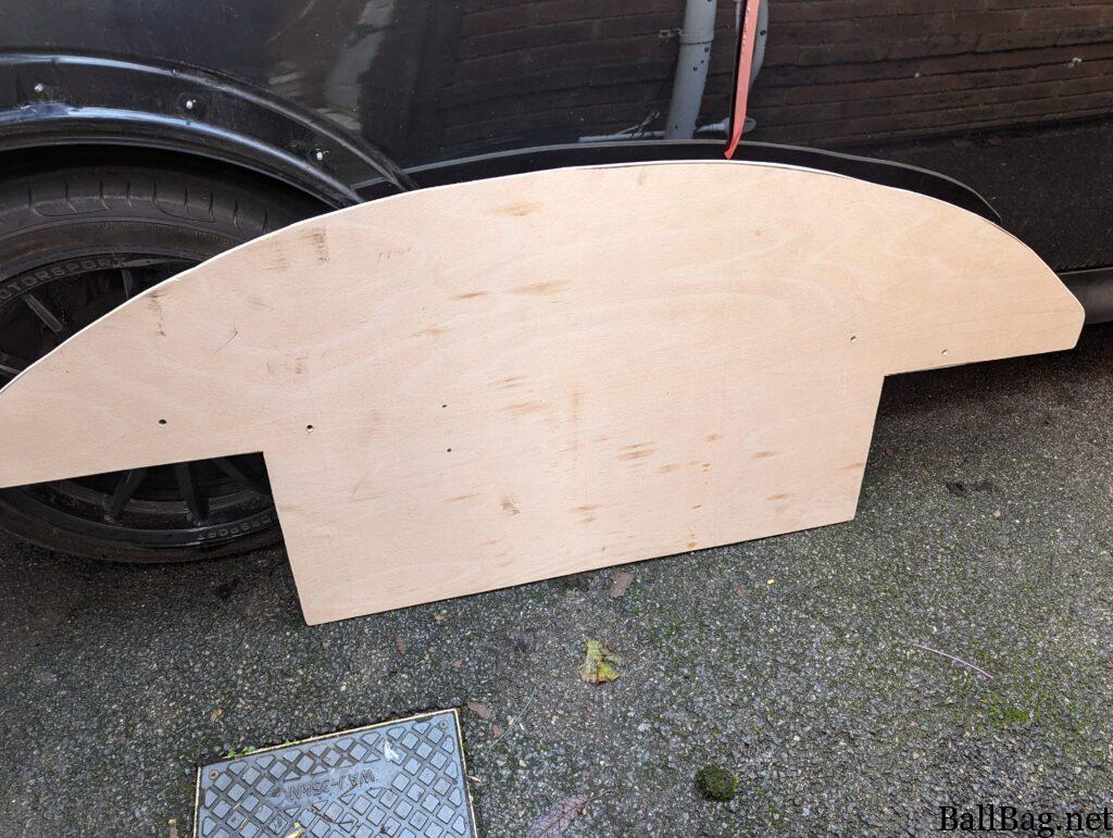 General shape of the splitter with mounting holes drilled