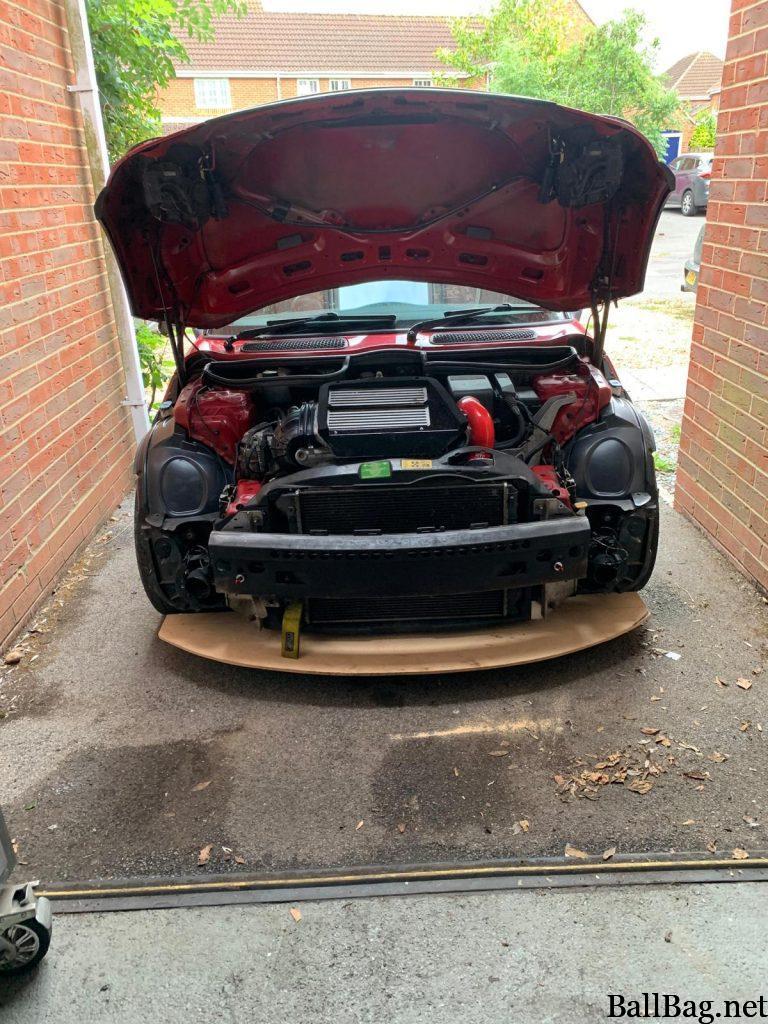 Test fitting the wooden splitter mockup